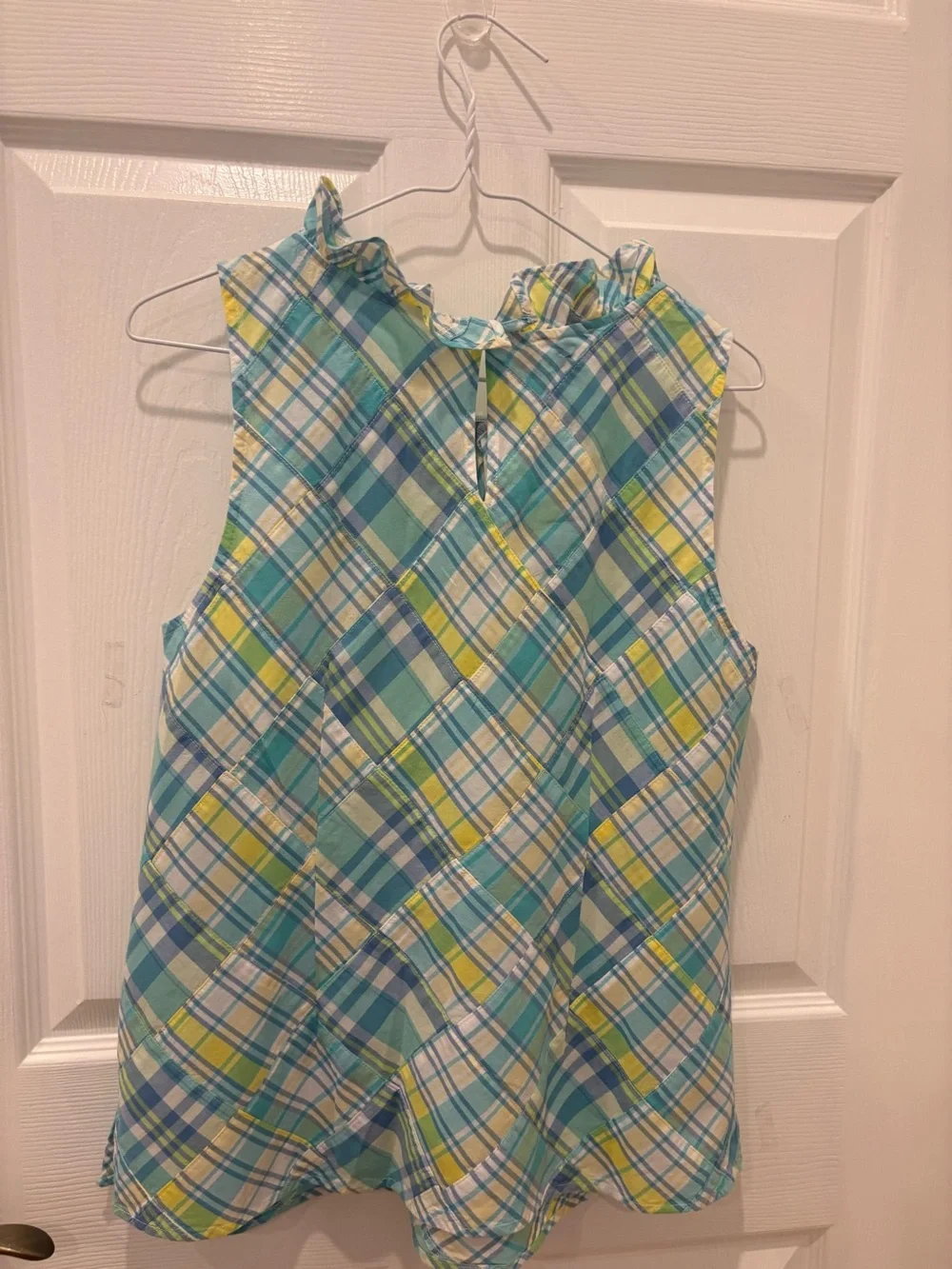 Talbots Halter Shell Madras Top